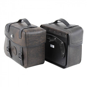 Sacoches Rugged C-Bow cuir noires (la paire) image 1