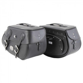 Sacoches Buffalo 30L C-Bow cuir noir (la paire) image 1