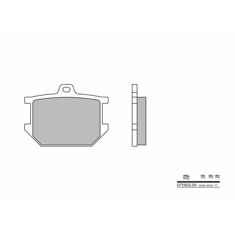 Plaquettes de frein BREMBO route carbone céramique - 07YA0309 image 1