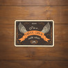 Plaque Métallqiue Garage: BIKER CHICK WITH CLASS OXFORD