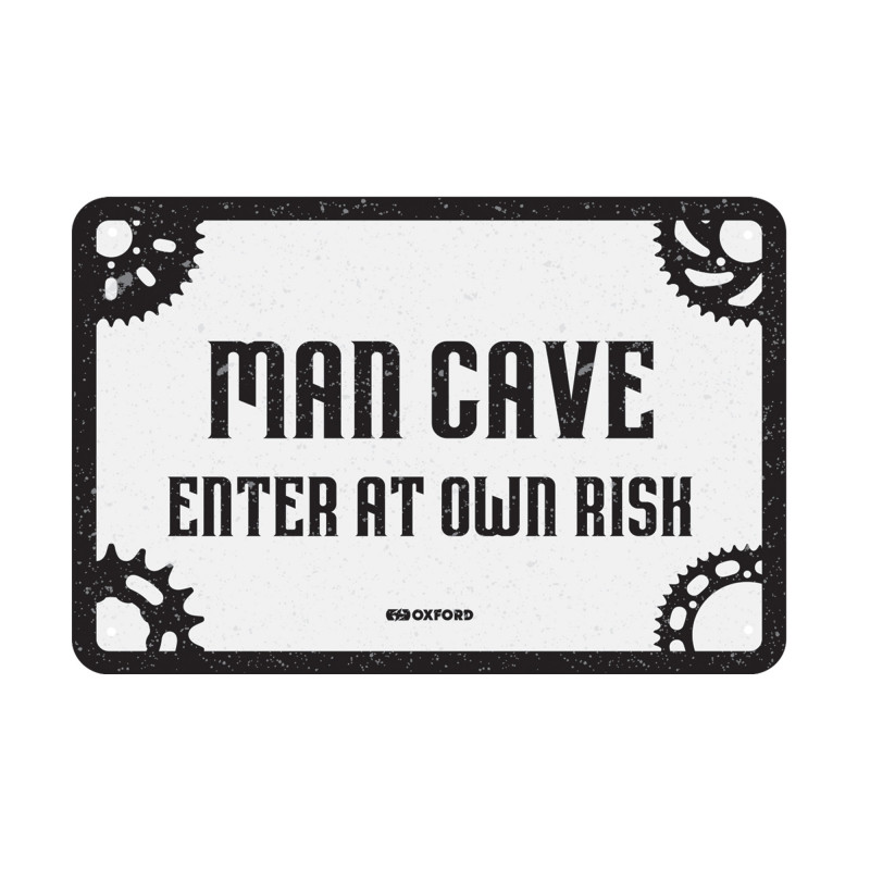 Plaque Métallqiue Garage: MAN CAVE OXFORD