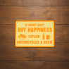 Plaque Métallqiue Garage: BUY HAPPINESS OXFORD