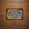 Plaque Métallqiue Garage: THE RIDE OF HIS LIFE LIVE HERE OXFORD