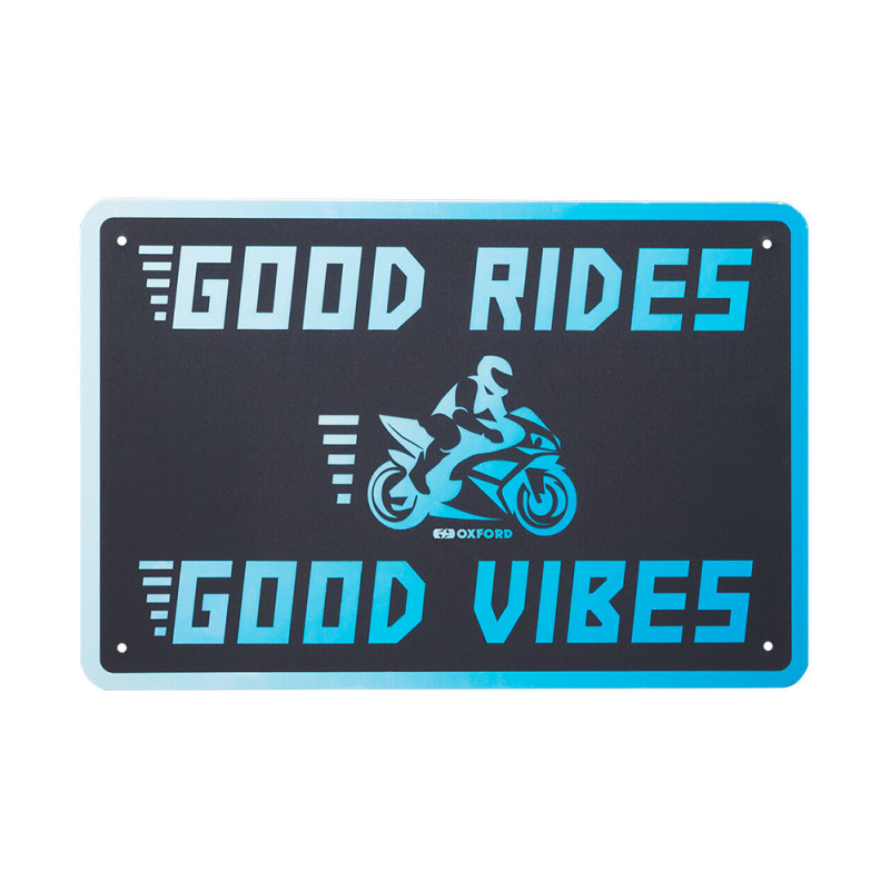 Plaque Métallqiue Garage: GOOD VIBES OXFORD