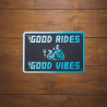 Plaque Métallqiue Garage: GOOD VIBES OXFORD