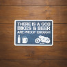 Plaque Métallqiue Garage: THERE IS A GOD OXFORD