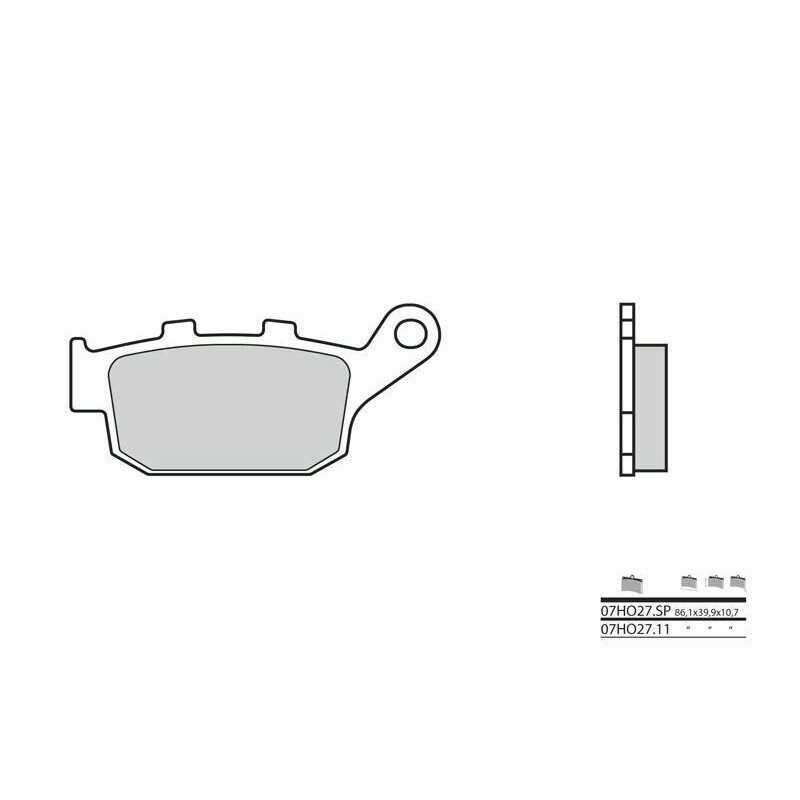 Plaquettes de frein avant Brembo 07HO30LA