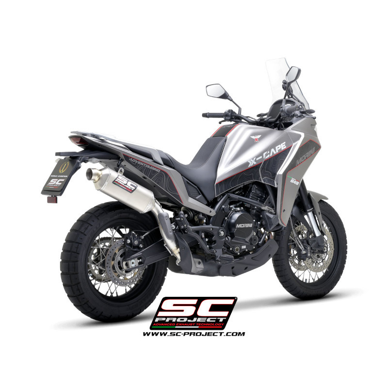 Silencieux Rally Raid position haute SC Project pour Moto Morini X-Cape 1