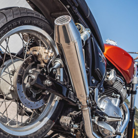 Silencieux Ultracone Café Racer GPR Exhaust pour Yamaha XV 1100 Virago 1986 - 1999 chrome 1