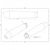 Silencieux Vintavoge Café Racer GPR Exhaust pour Yamaha XV 1100 Virago 1986 - 1999 2