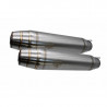 Silencieux Deeptone Café Racer GPR Exhaust pour Yamaha FZS 600 Fazer 1998 - 2003 argent 3