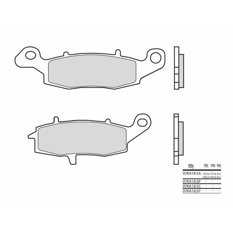 Plaquettes de frein Avant Brembo 07KA18SA image 1