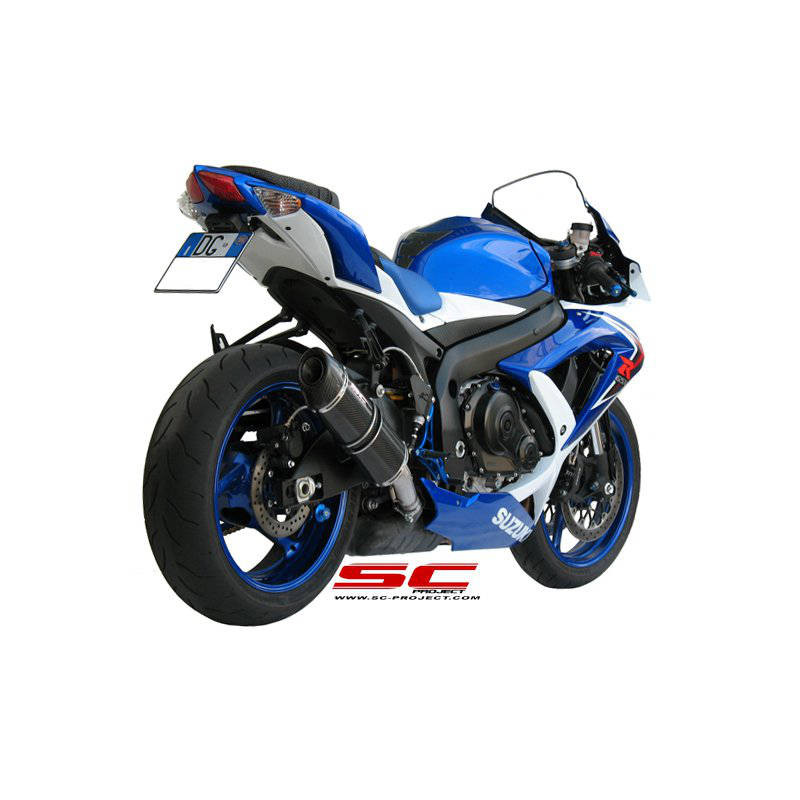 Silencieux ovale SC Project Suzuki GSX-R 600 et GSX-R 750 2008-2010 image 1