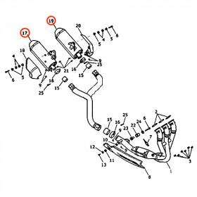 Silencieux d'origine noir pour Triumph Speed Triple S / R
