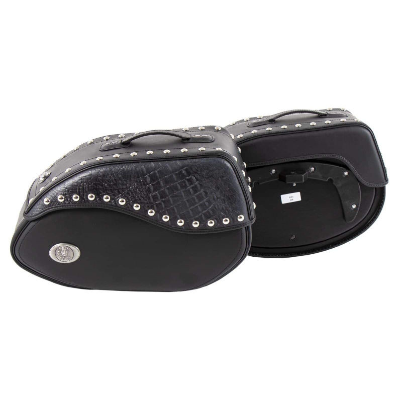 Sacoches Ivory C-Bow cuir noir (la paire) image 1